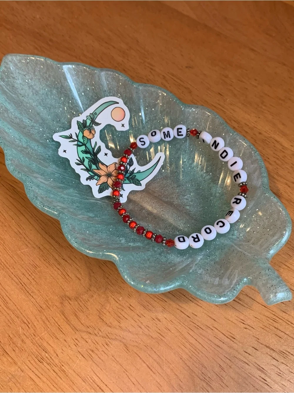 Mint Feather Trinket Tray